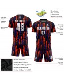 Best Pro Custom Black White-Orange Sublimation Soccer Uniform Jersey