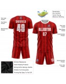 Best Pro Custom Red White-Black Sublimation Soccer Uniform Jersey