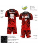Best Pro Custom Red White-Black Sublimation Soccer Uniform Jersey