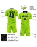 Best Pro Custom Neon Green Black Sublimation Soccer Uniform Jersey