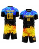 Best Pro Custom Figure Gold-Royal Sublimation Soccer Uniform Jersey