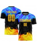 Best Pro Custom Figure Gold-Royal Sublimation Soccer Uniform Jersey