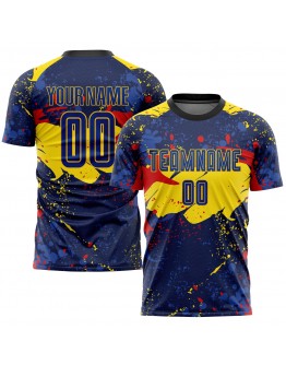 Best Pro Custom Figure Royal-Gold Sublimation Soccer Uniform Jersey