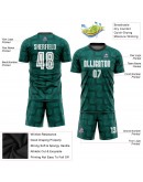 Best Pro Custom Green White-Black Sublimation Soccer Uniform Jersey