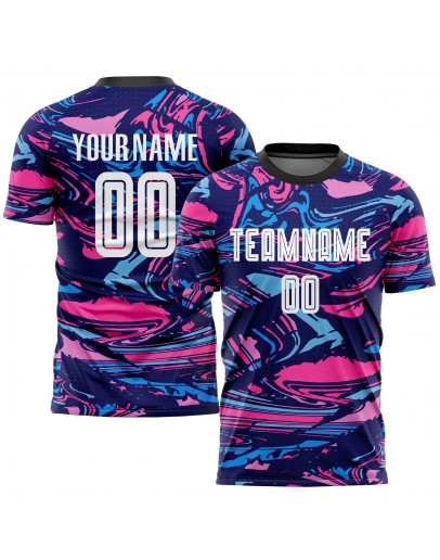 Best Pro Custom Figure White-Pink Sublimation Soccer Uniform Jersey