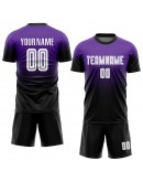 Best Pro Custom Purple White-Black Sublimation Fade Fashion Soccer Uniform Jersey