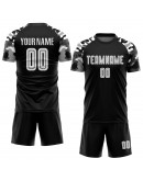 Best Pro Custom Black White-Camo Sublimation Soccer Uniform Jersey