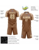 Best Pro Custom Brown Cream-Camo Sublimation Soccer Uniform Jersey