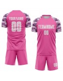 Best Pro Custom Pink White-Camo Sublimation Soccer Uniform Jersey