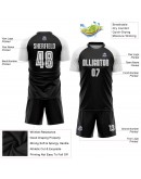 Best Pro Custom Black White Sublimation Soccer Uniform Jersey