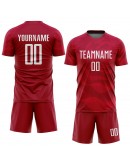 Best Pro Custom Red White Sublimation Soccer Uniform Jersey
