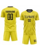 Best Pro Custom Gold Black Sublimation Soccer Uniform Jersey