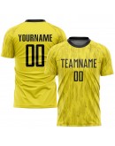 Best Pro Custom Gold Black Sublimation Soccer Uniform Jersey