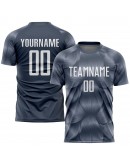 Best Pro Custom Dark Gray White Sublimation Soccer Uniform Jersey