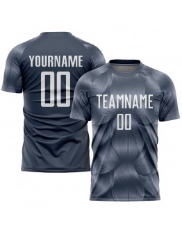 Best Pro Custom Dark Gray White Sublimation Soccer Uniform Jersey