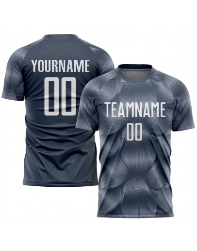 Best Pro Custom Dark Gray White Sublimation Soccer Uniform Jersey