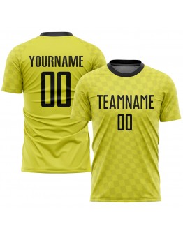 Best Pro Custom Gold Black Sublimation Soccer Uniform Jersey