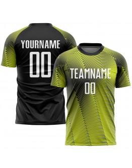 Best Pro Custom Gold White-Black Sublimation Soccer Uniform Jersey