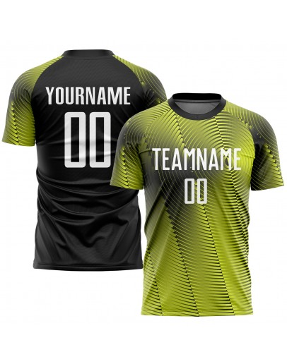 Best Pro Custom Gold White-Black Sublimation Soccer Uniform Jersey