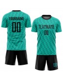 Best Pro Custom Kelly Green Black Sublimation Soccer Uniform Jersey