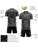 Best Pro Custom Olive Black Sublimation Salute To Service Soccer Uniform Jersey