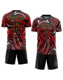 Best Pro Custom Figure Black-Old Gold Sublimation Soccer Uniform Jersey