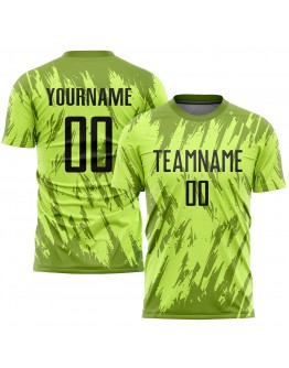 Best Pro Custom Neon Green Black-Olive Sublimation Soccer Uniform Jersey