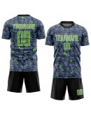 Best Pro Custom Gray Neon Green-Black Sublimation Soccer Uniform Jersey