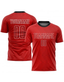 Best Pro Custom Red Red-Black Sublimation Soccer Uniform Jersey