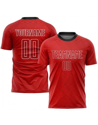 Best Pro Custom Red Red-Black Sublimation Soccer Uniform Jersey
