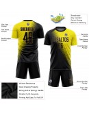 Best Pro Custom Gold Black-Old Gold Sublimation Soccer Uniform Jersey