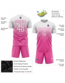 Best Pro Custom Pink White Sublimation Soccer Uniform Jersey