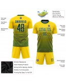 Best Pro Custom Gold Green-White Sublimation Soccer Uniform Jersey