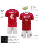 Best Pro Custom Red White Sublimation Soccer Uniform Jersey