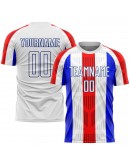 Best Pro Custom White White-Royal Sublimation Soccer Uniform Jersey