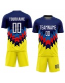 Best Pro Custom Figure White-Gold Sublimation Soccer Uniform Jersey