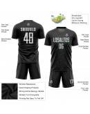Best Pro Custom Black White Sublimation Soccer Uniform Jersey