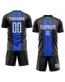 Best Pro Custom Black White-Royal Sublimation Soccer Uniform Jersey