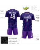 Best Pro Custom Purple White Sublimation Soccer Uniform Jersey
