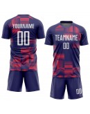 Best Pro Custom Figure White-Purple Sublimation Soccer Uniform Jersey