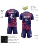 Best Pro Custom Figure White-Purple Sublimation Soccer Uniform Jersey