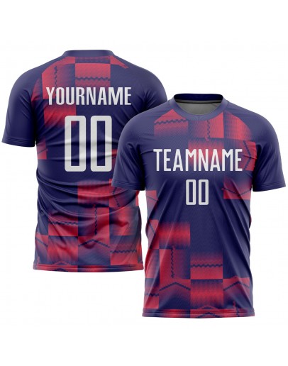 Best Pro Custom Figure White-Purple Sublimation Soccer Uniform Jersey