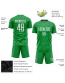 Best Pro Custom Kelly Green White Sublimation Soccer Uniform Jersey