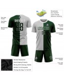 Best Pro Custom Gray Green-White Sublimation Split Fashion Soccer Uniform Jersey