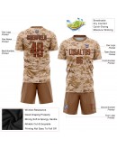 Best Pro Custom Camo Texas Orange-Brown Sublimation Salute To Service Soccer Uniform Jersey