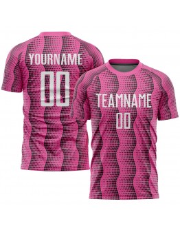 Best Pro Custom Pink White Sublimation Soccer Uniform Jersey