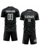 Best Pro Custom Black White-Kelly Green Sublimation Soccer Uniform Jersey