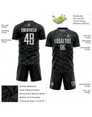 Best Pro Custom Black White-Kelly Green Sublimation Soccer Uniform Jersey