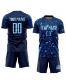 Best Pro Custom Navy Light Blue-Royal Sublimation Soccer Uniform Jersey