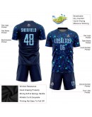 Best Pro Custom Navy Light Blue-Royal Sublimation Soccer Uniform Jersey